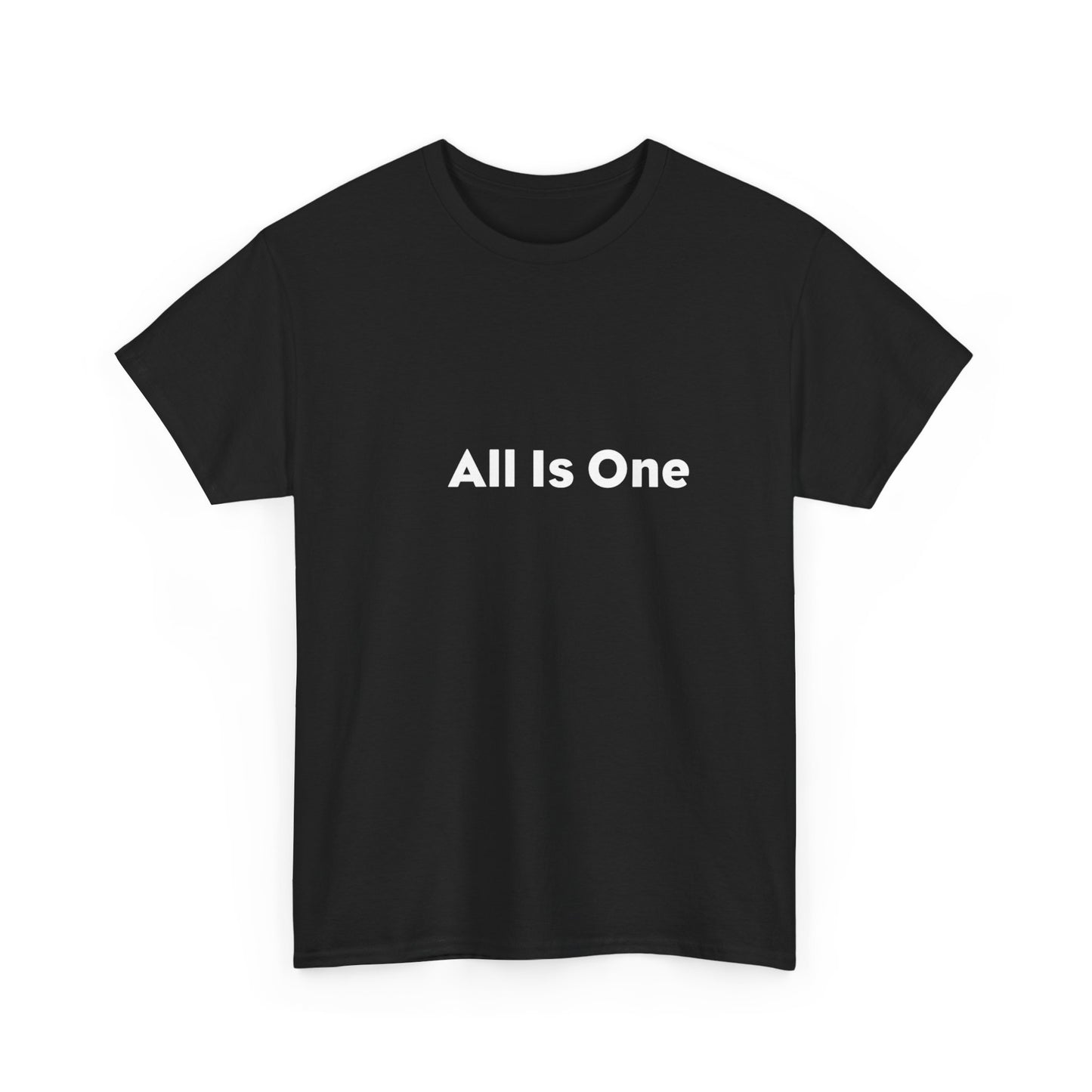 All Is One One 哲学的なコットン T シャツ。ヨガ。マインドボディアウェアネスTシャツ