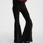 Punk Rave Morrigan Wasteland Tassel Flare Goth Pants in Black