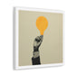 Innovation Hand Holding Light Bulb 'Designed by AI' Art Print on Canvas