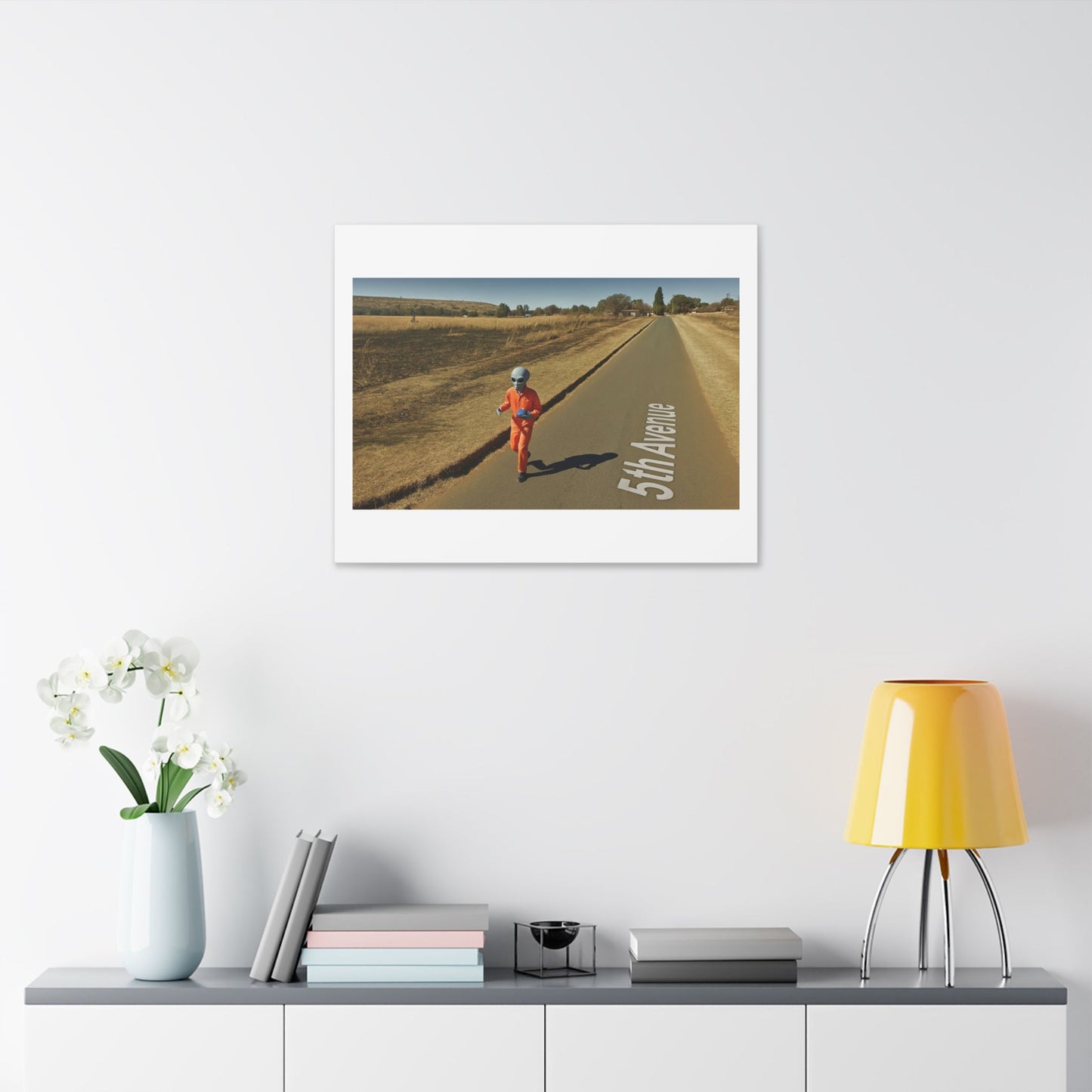 Weird Google Street View, Absurdist Art 'Designed by AI' Satin Canvas Print