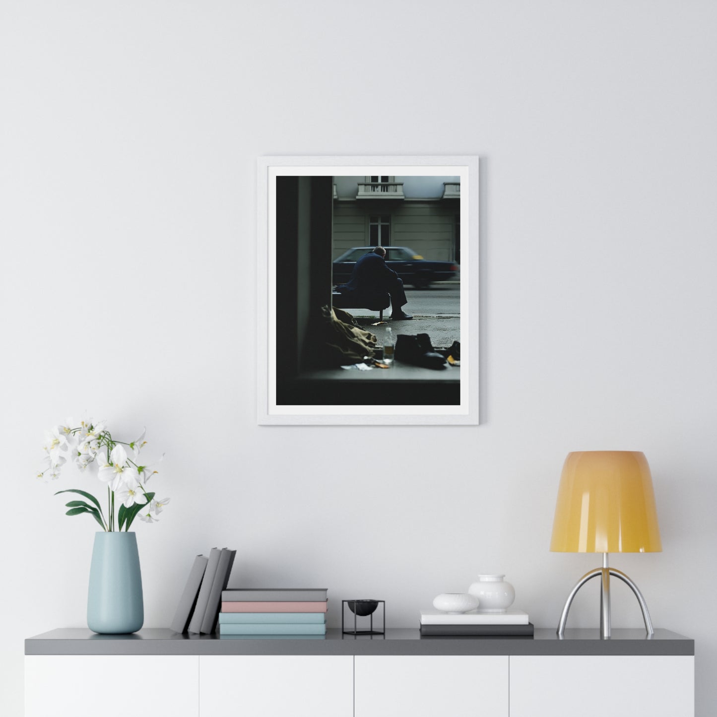 Raw Art Street Scene III 'Designed by AI' Framed Art Print