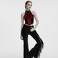 Punk Rave Morrigan Wasteland Tassel Flare Goth Pants in Black