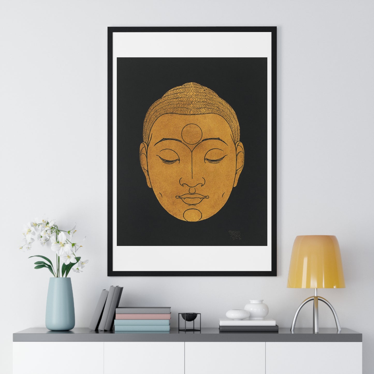 Head of Buddha (1943) by Reijer Stolk, from the Original, Framed Art Print