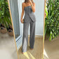 Women's Casual Fashion Tailored Suit with Button Sleeveless Top