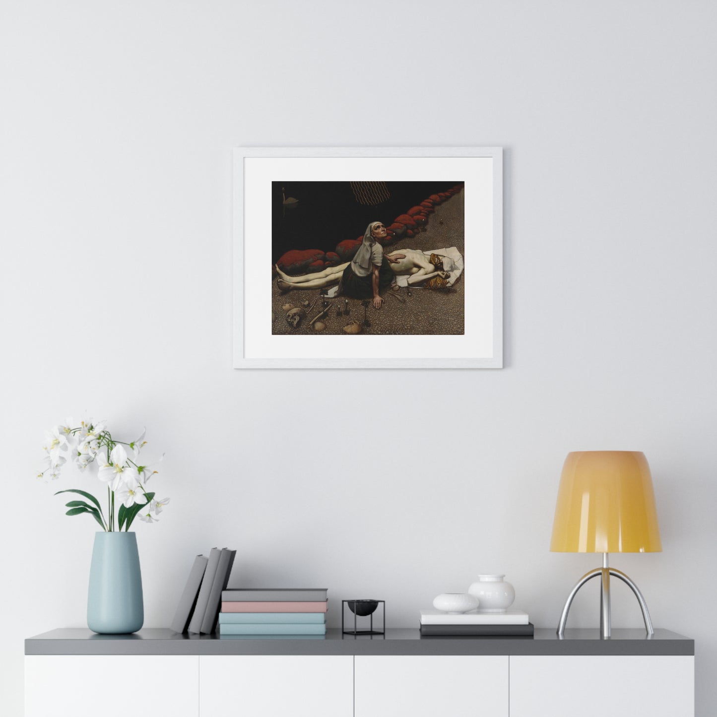 Lemminkäinen's Mother (189)  by Akseli Gallen-Kallela, from the Original, Framed Art Print