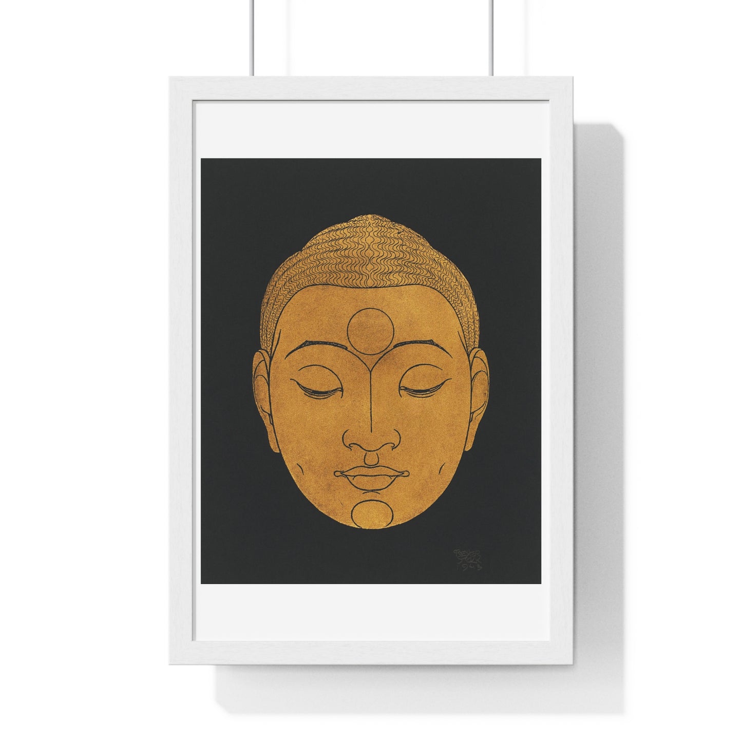 Head of Buddha (1943) by Reijer Stolk, from the Original, Framed Art Print