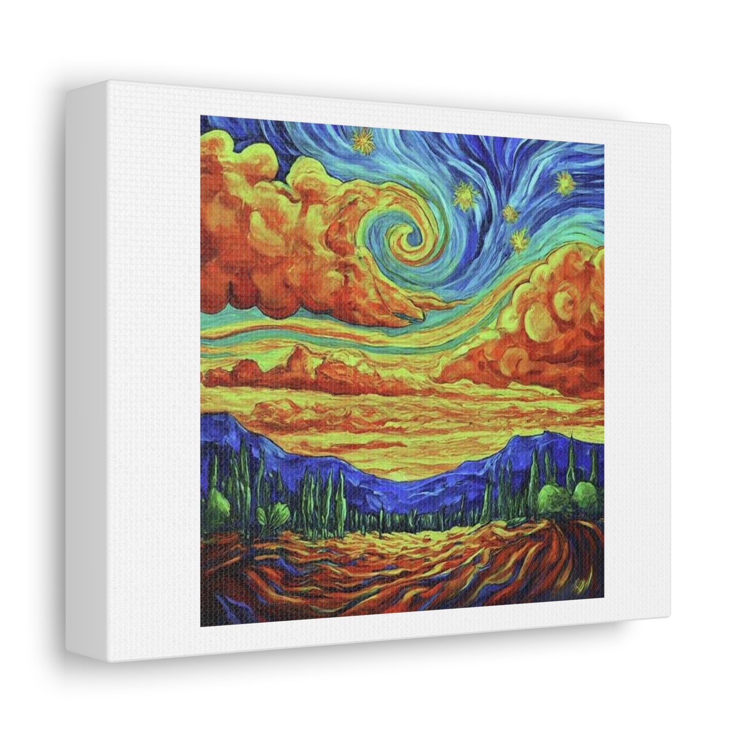 Van Gogh's Swirling Skies II 'Designed by AI' Print on Canvas
