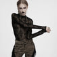 Punk Rave Ravena Cross Flocking Mesh Top