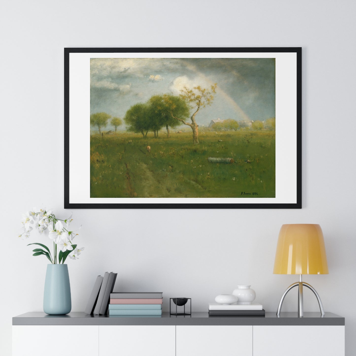 After a Summer Shower (1894) by George Inness, from the Original, Framed Print