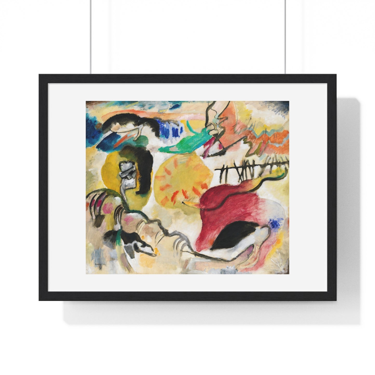 Improvisation 27 (Garden of Love II) by Wassily Kandinsky (1912) , from the Original, Framed Print