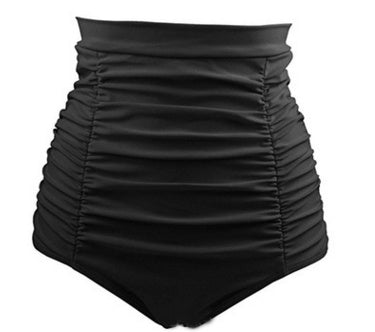 High-Waist Pleated Bikini Bottoms, Adjustable Briefs Brazilian Cut, For You to Mix and Match