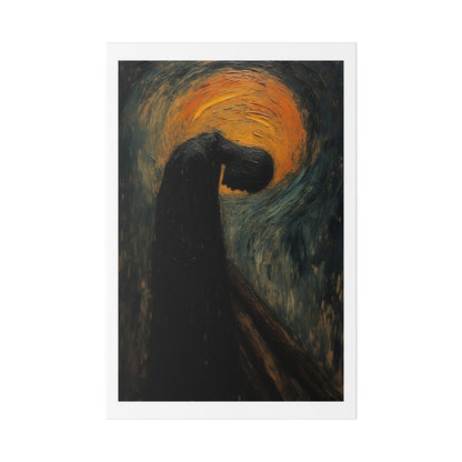 Endless Sadness Passing Through Nature, Oil on Canvas 'Designed by AI' Canvas Art Print