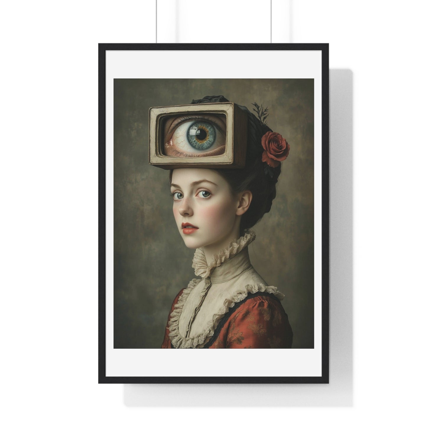 Mind's Eye, Abstract Portrait of a Regency Woman, Framed Art Print