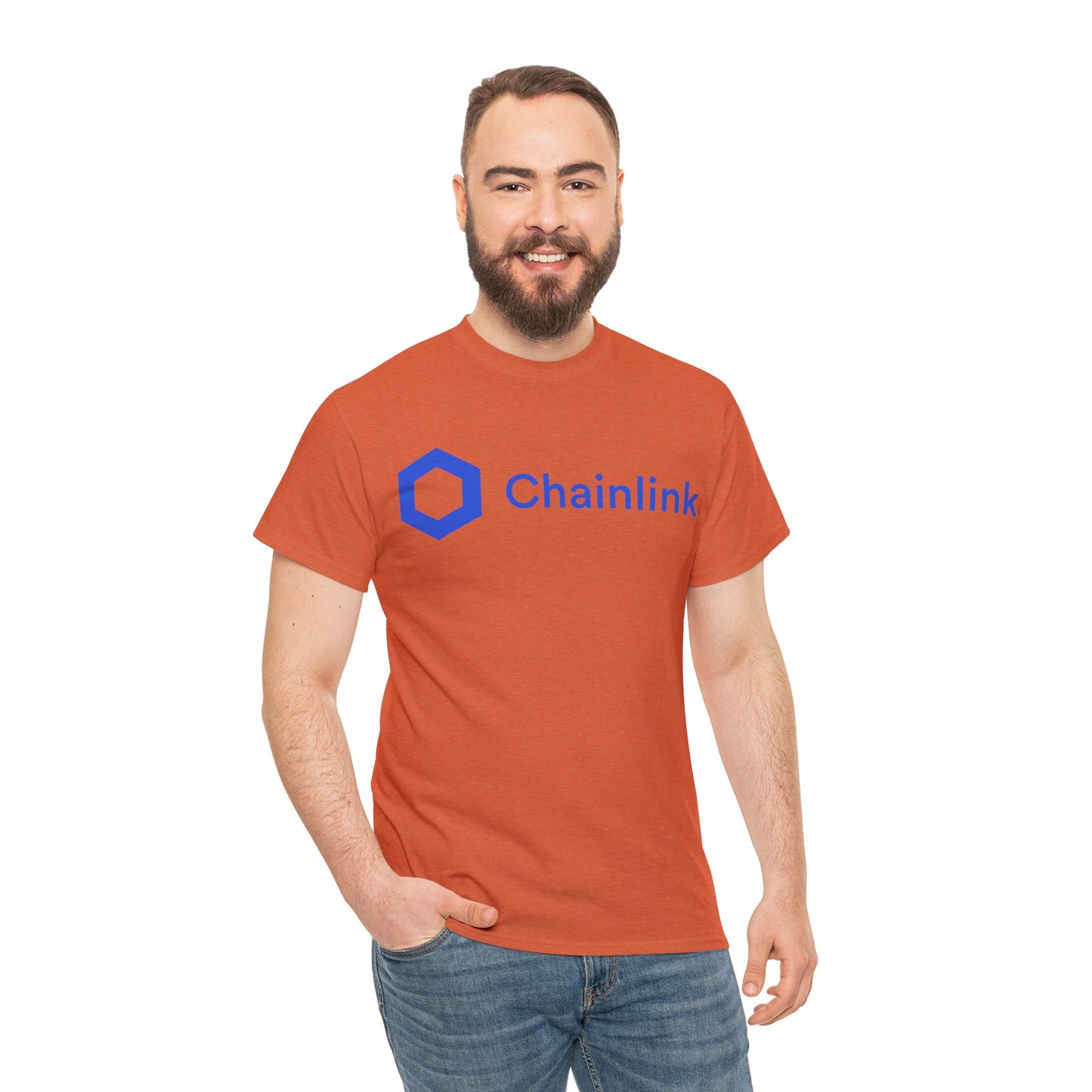 Chainlink #LINK Crypto Unisex Heavy Cotton T-Shirt