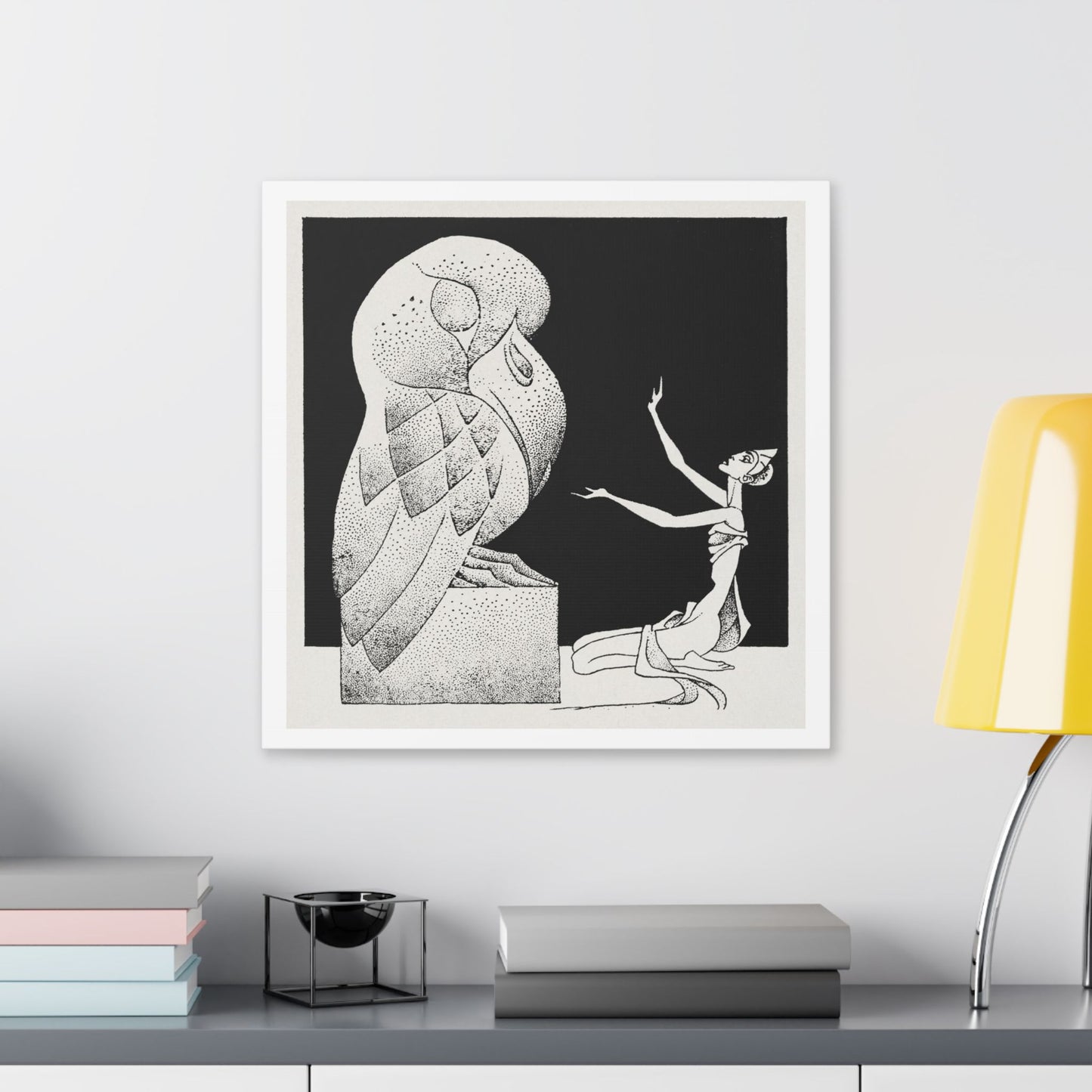 Vintage Illustration for Dragon Moon, a Short Tale by Henry Kuttner (1941) by Hannes Bok, Canvas Art Print