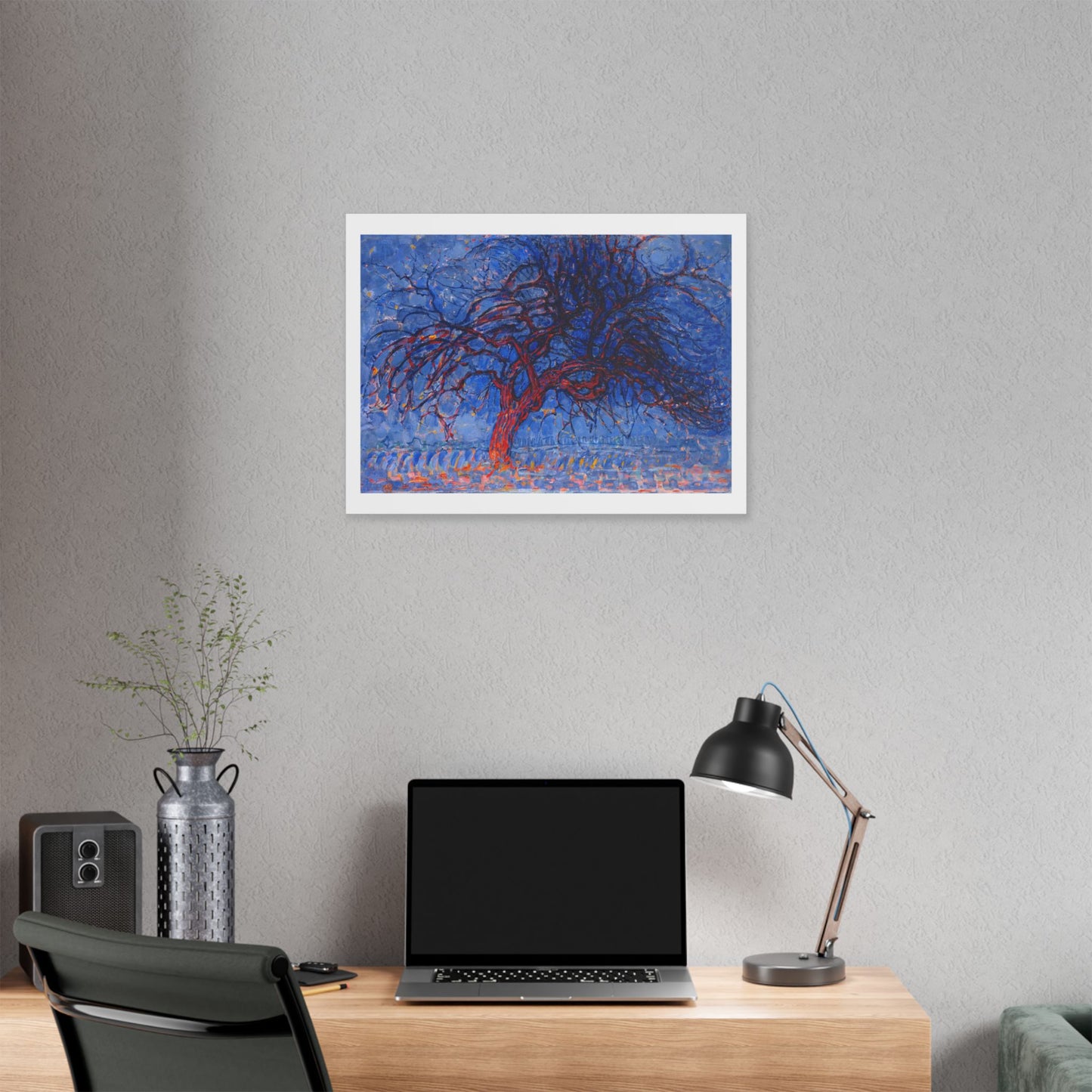 Evening, Red Tree 'Avond, De Rode Boom' (1908) by Piet Mondrian, from the Original, Canvas Art Print
