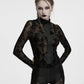 Punk Rave Morrigan Cross-Embroidered Mesh Top