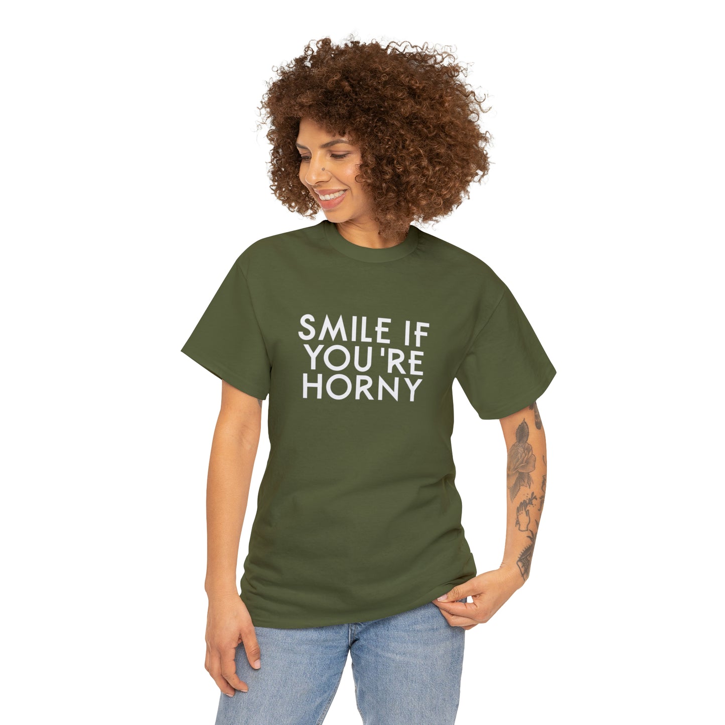 Smile If You're Horny Funny T-Shirt