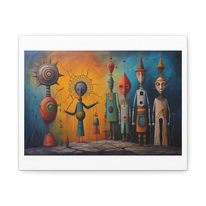 Puppet World of Shamans 'Designed by AI' Art Print on Canvas