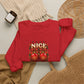 Funny Adult Christmas Jumpers: 'Nice Baubles' Christmas Crewneck