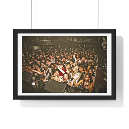 Crowd at Hip Hop Concert, Retro Photography (2017) from the Original, Framed Print