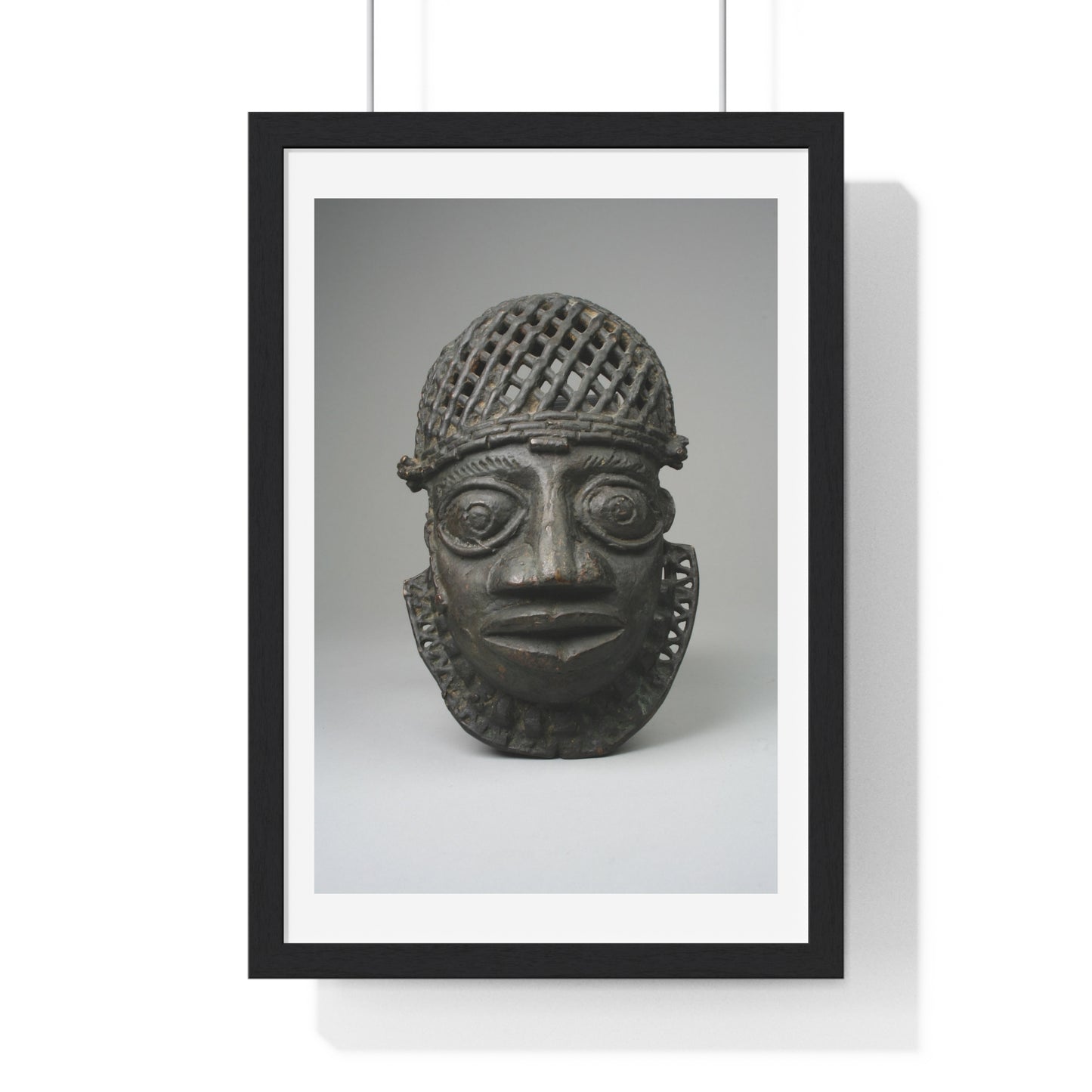 Hip Ornament Face, Black & White Photography, from the Original, Framed Art Print