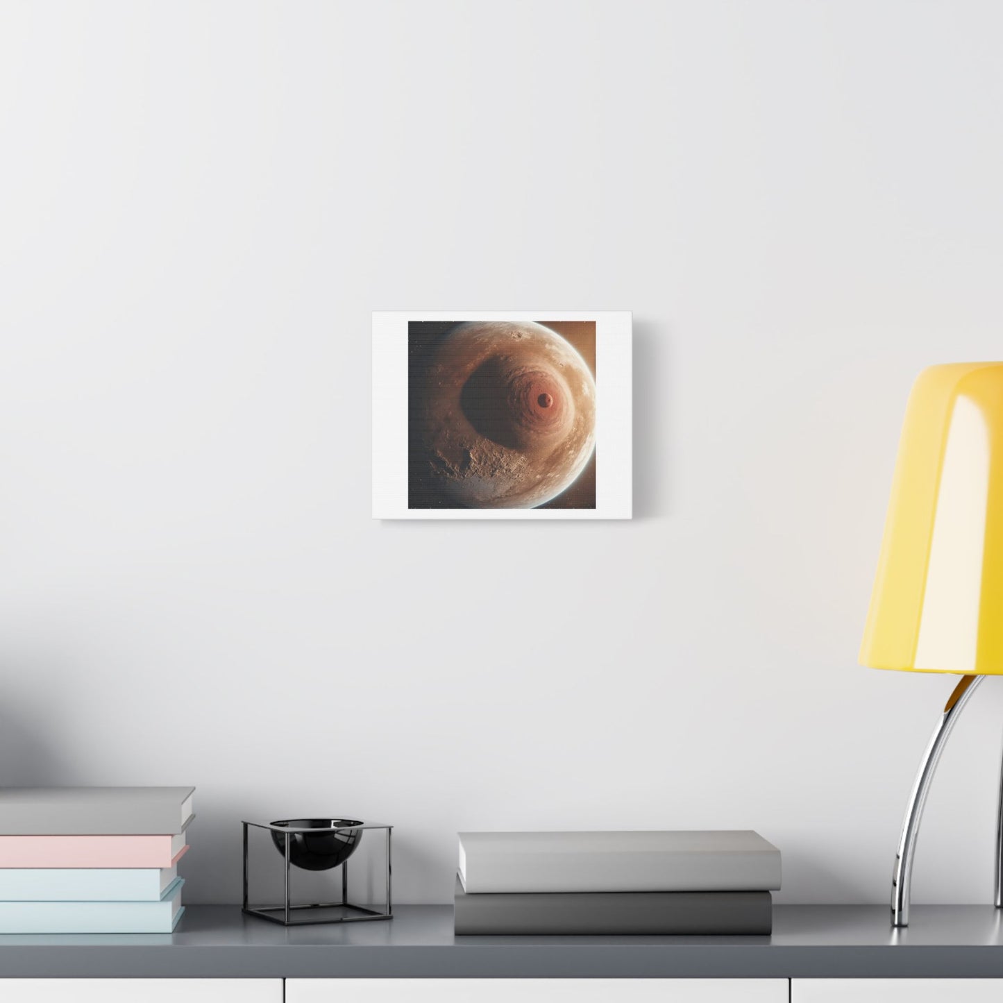 Huge Mountain on an Unknown Planet, Abstract Art 'Designed by AI', Print on Canvas