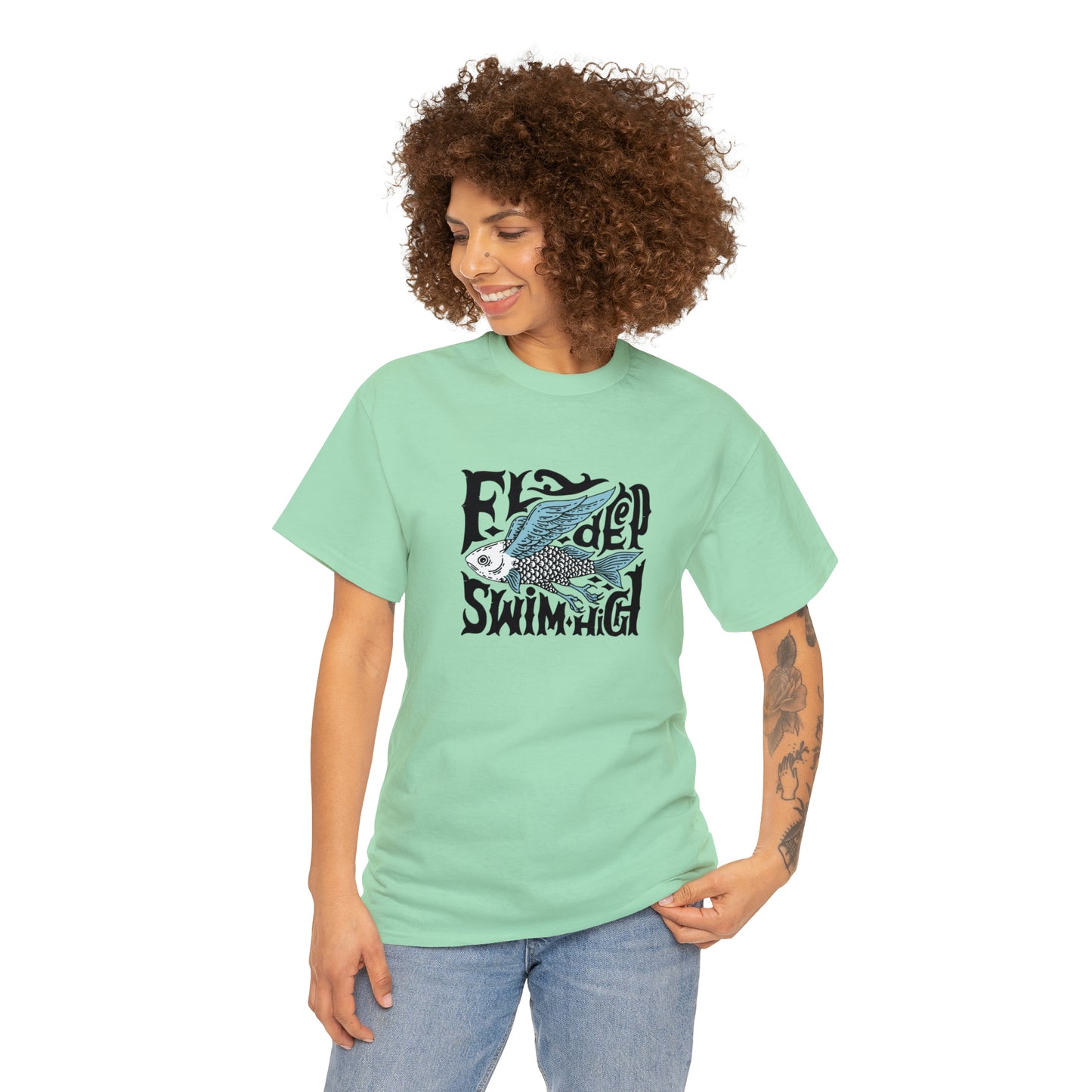 Fly High, Swim Deep, Flying Fish T-Shirt