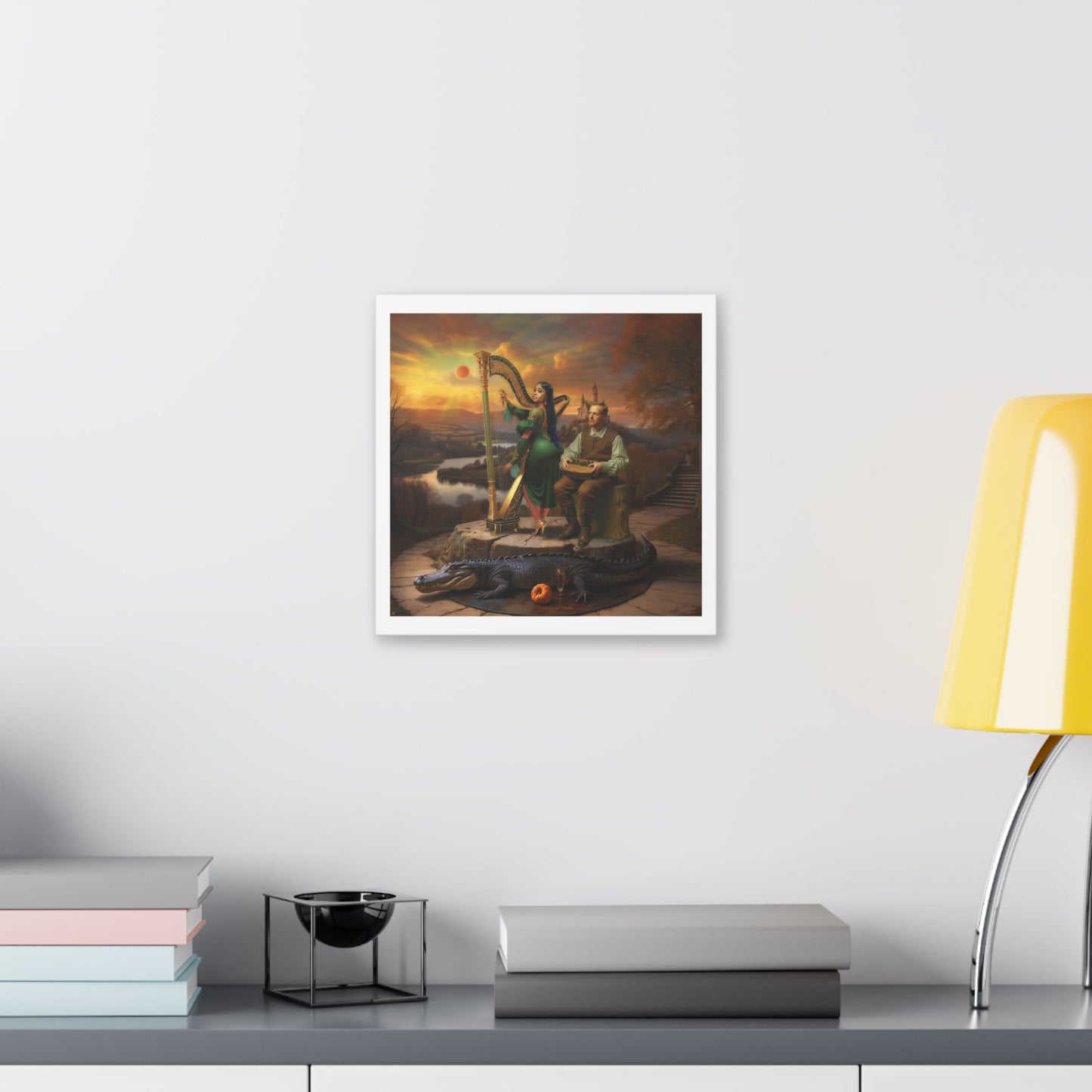 Duet, Surrealist Art 'Designed by AI' Canvas Art Print