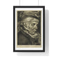 Head of an Old Woman (So-Called Portrait of Visscher's Mother) by Cornelis Visscher, from the Original, Framed Print