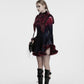 Punk Rave Lilith Gradient Devil Fur Shawl in Crimson