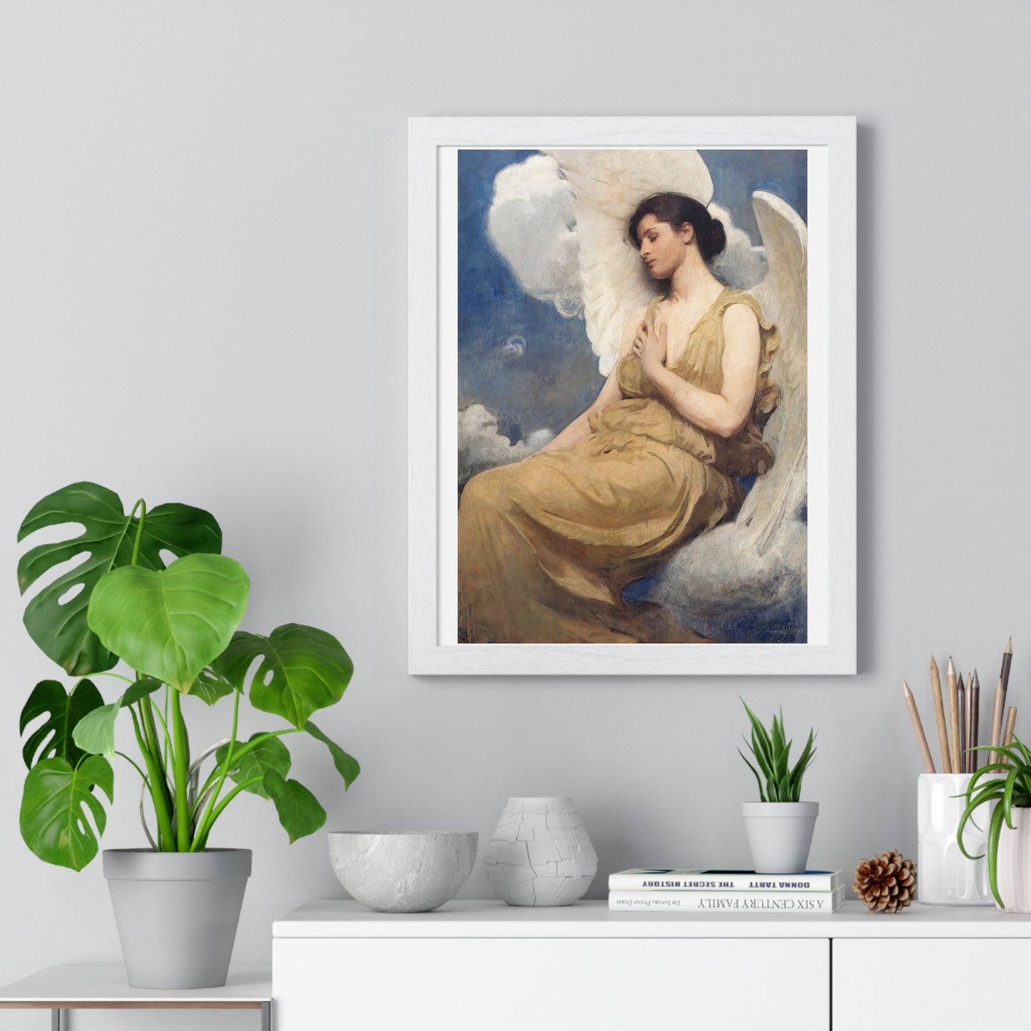 Winged Figure (1889) by Abbott Handerson Thayer, from the Original, Framed Art Print