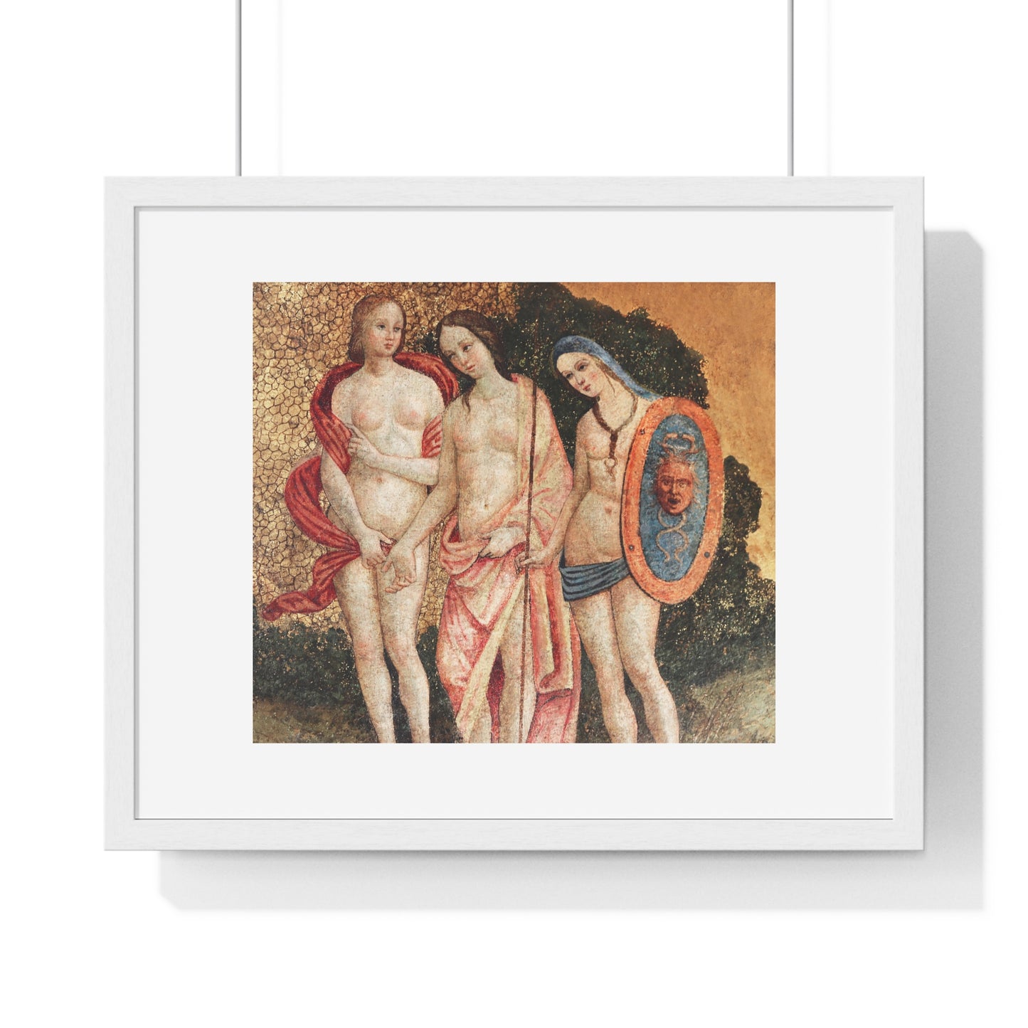 Judgment of Paris (circa 1509) from the Original Fresco by Pinturicchio, Framed Art Print