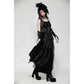 Dark in Love Fia Romantic Gothic Hollow Waist Maxi Dress