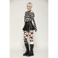 Dark in Love Xianne Prison Bunny Striped Hooded Crop Top