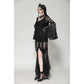Dark in Love Zuri Gothic Romantic Lace Patchwork Bell-Sleeve Layered Cuff Top