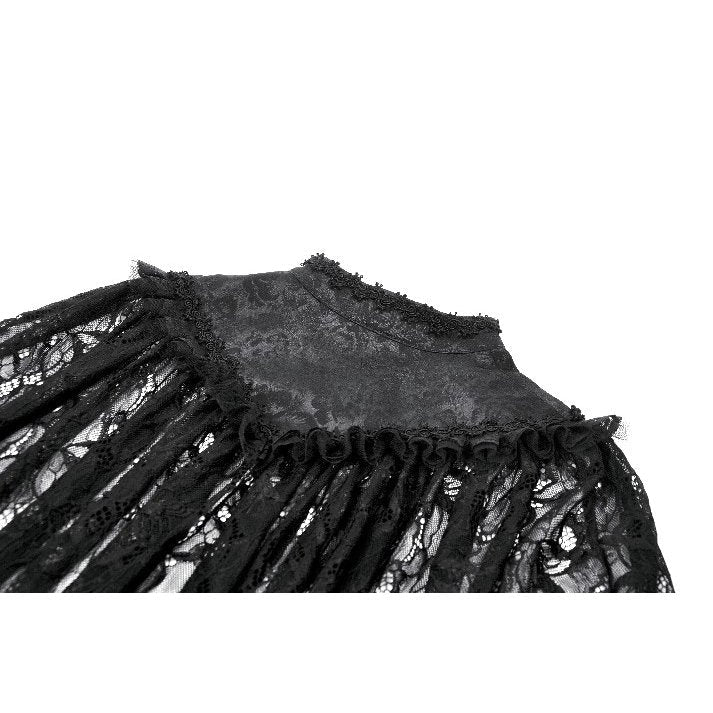 Dark in Love Zuri Vintage Lace Cape with Flowing Sleeves