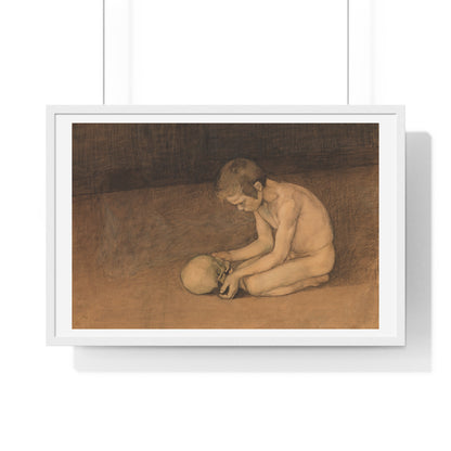 Boy with Skull (1893) by Magnus Enckell, from the Original, Framed Print