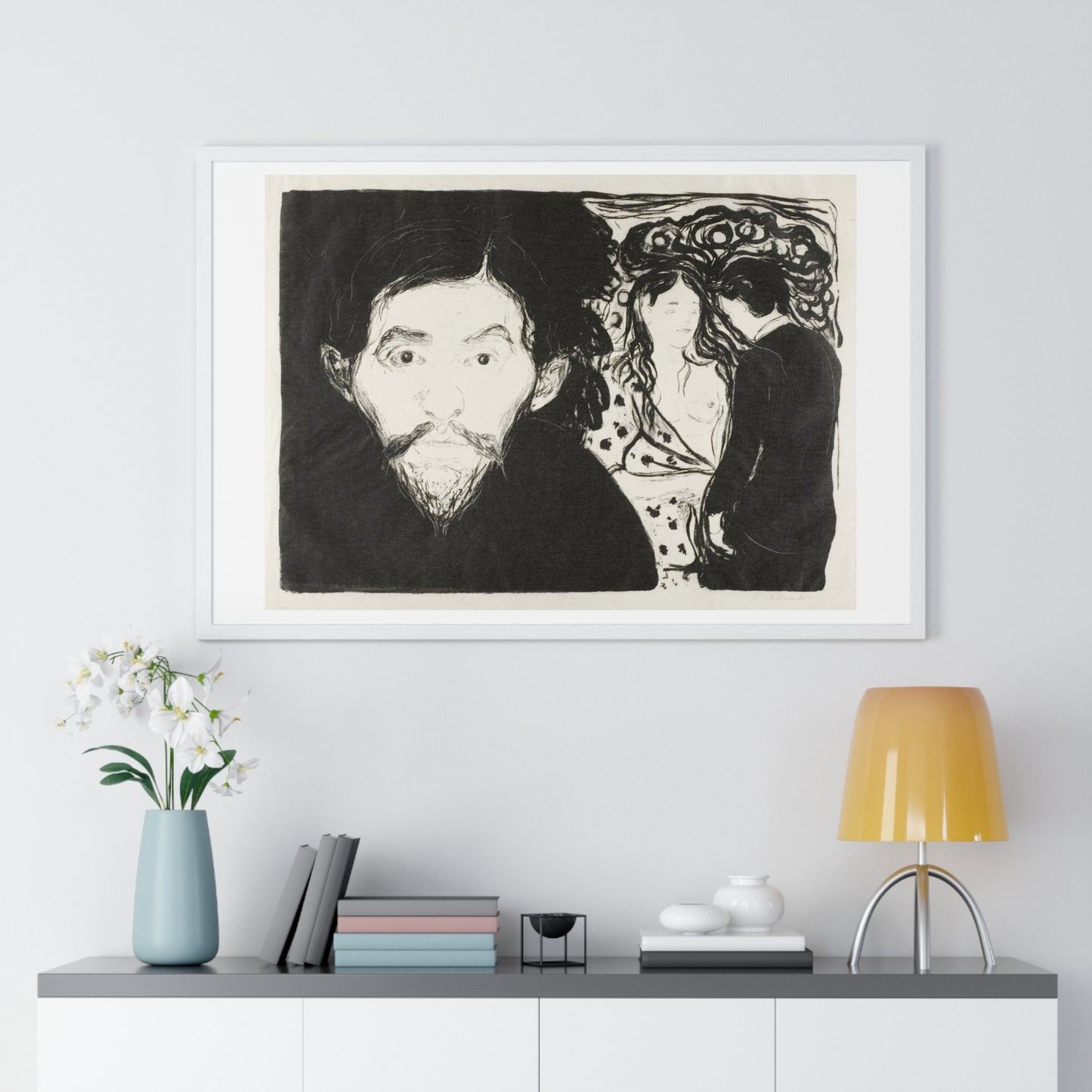 Jealousy I (1896) by Edvard Munch, from the Original, Framed Art Print