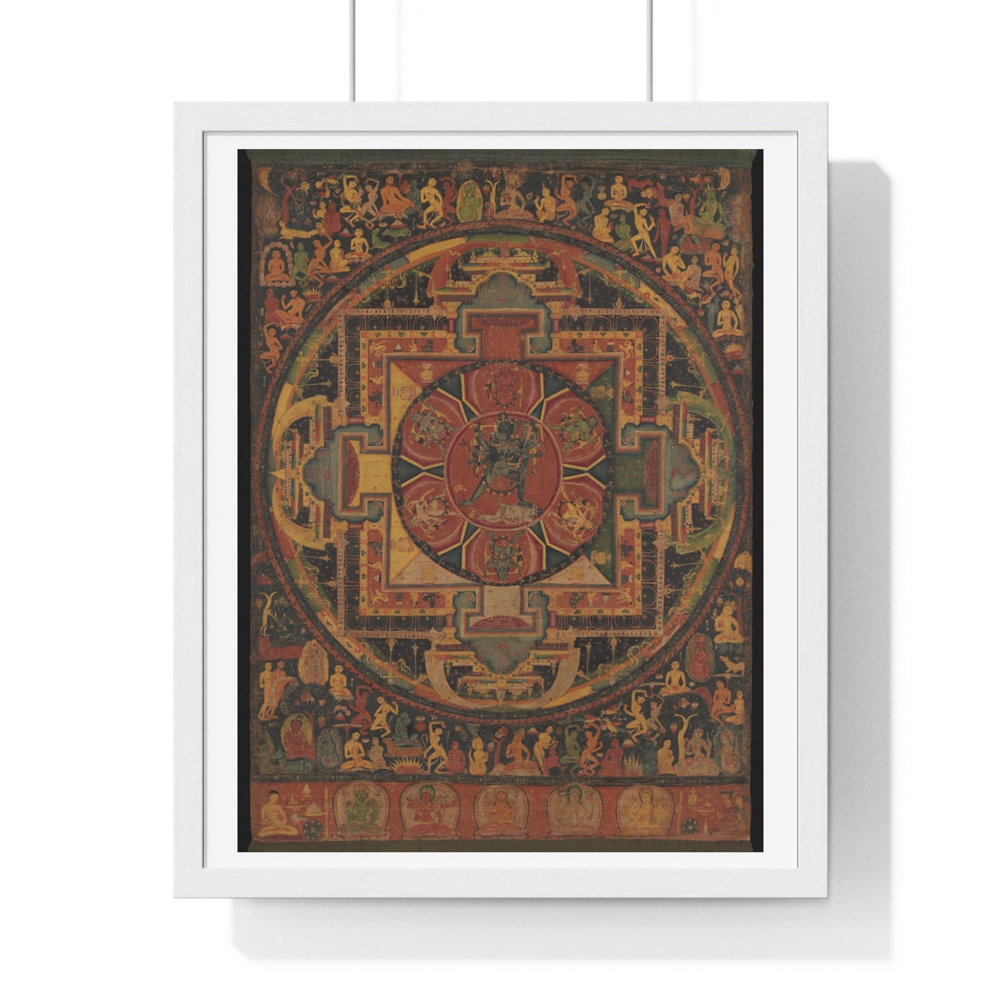 Chakrasamvara Mandala, Ritual Diagramme from Nepal (circa 1100), from the Original, Framed Art Print