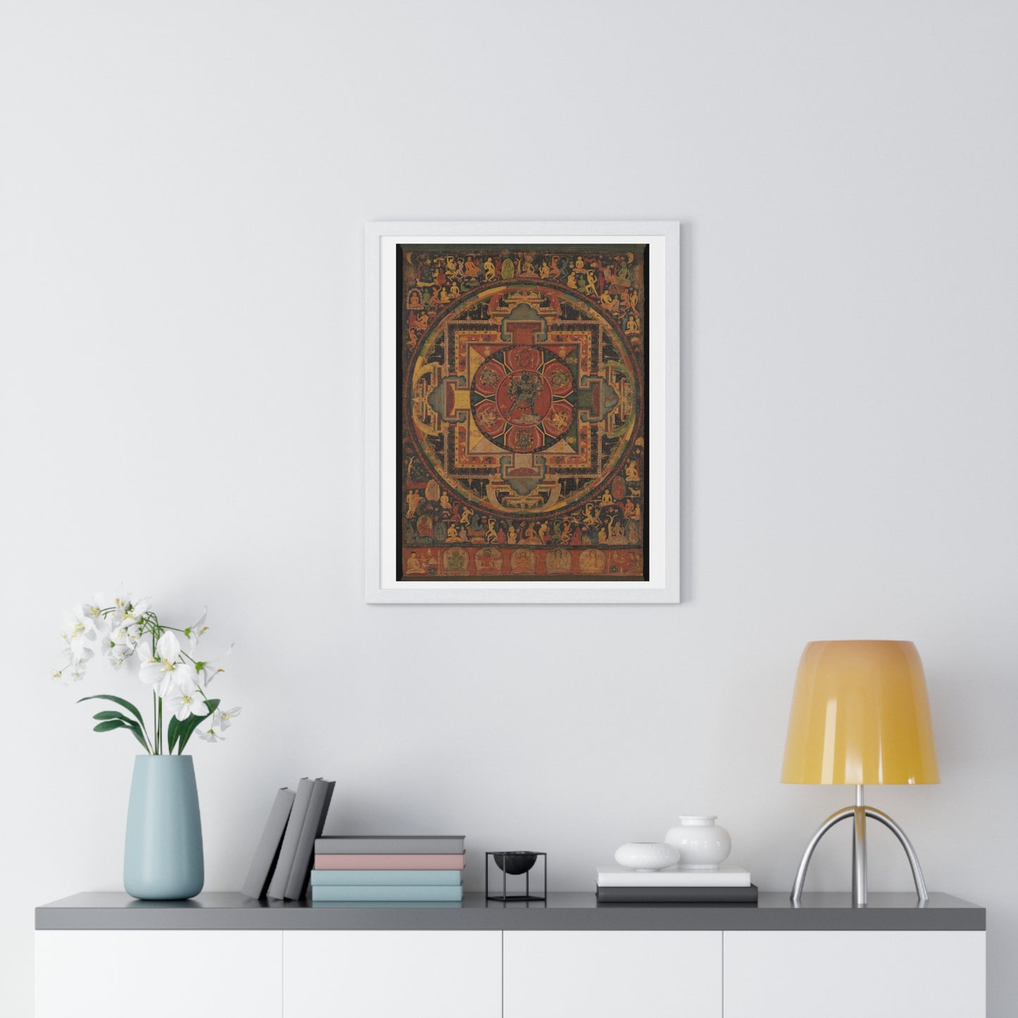 Chakrasamvara Mandala, Ritual Diagramme from Nepal (circa 1100), from the Original, Framed Art Print