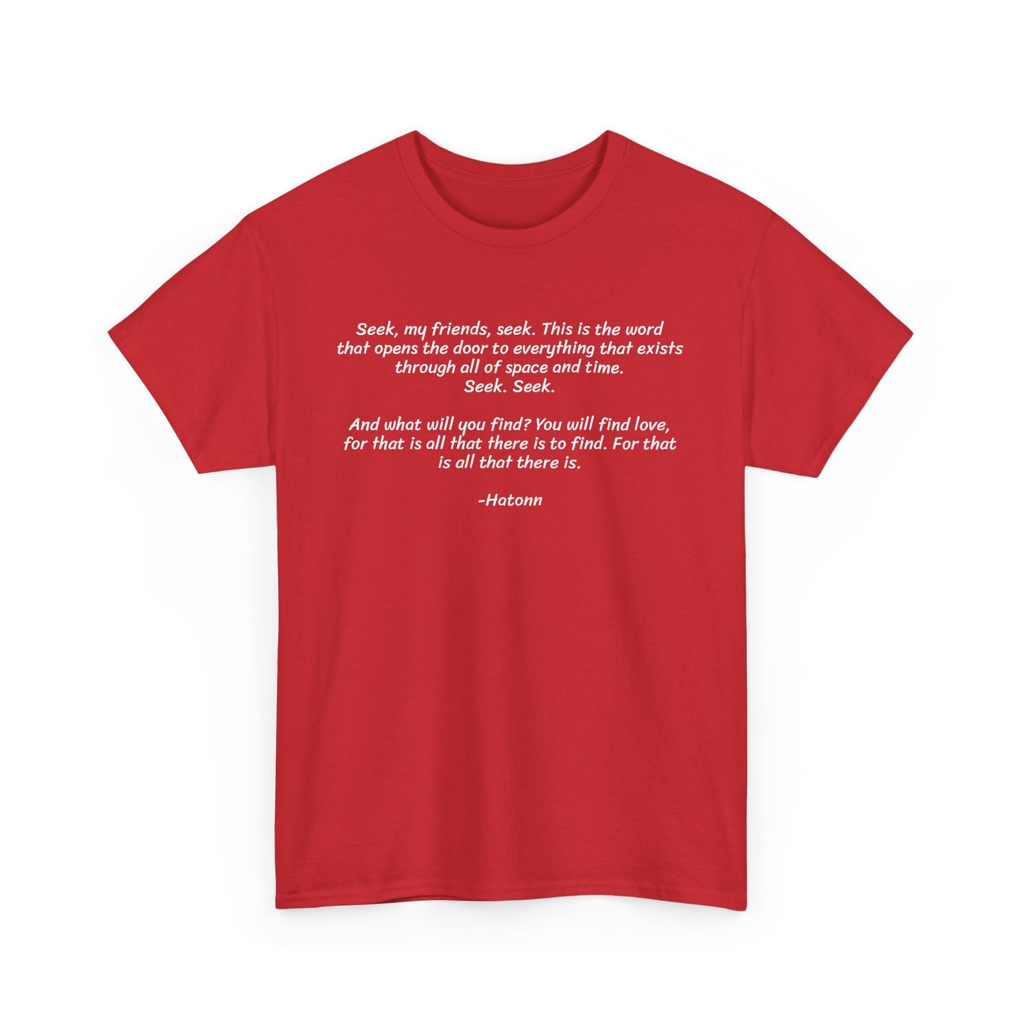 Seek My Friends, Seek. Because That is the Door to Everything, Spiritual T-Shirt