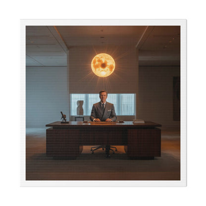 Boss Never Leaves the Building Without His Own Sun 'Designed by AI' Canvas Art Print