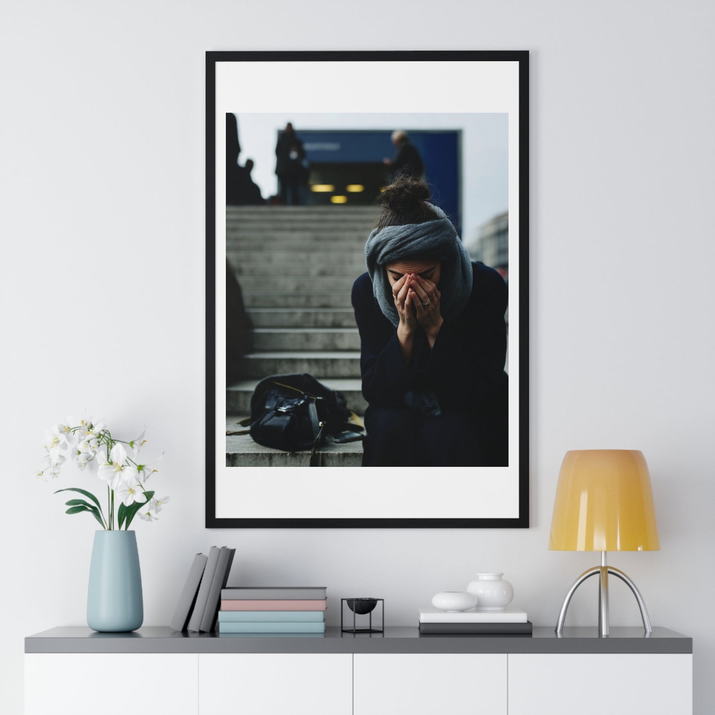 Raw Art Street Scene 'Designed by AI' Framed Art Print
