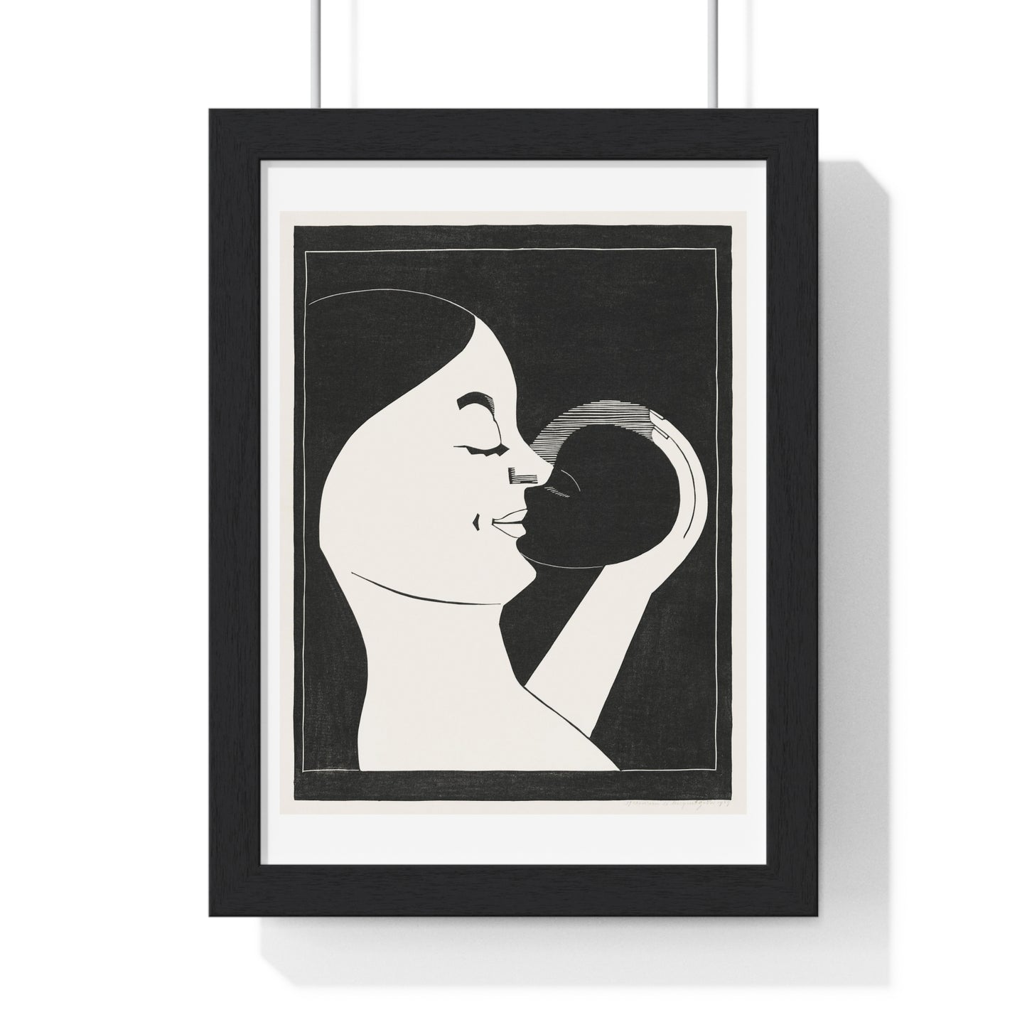 Mother and Child 'Moeder en Kind' (1929) by Samuel Jessurun de Mesquita, from the Original, Framed Print