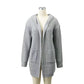 Vireous Women's Adjustable-Size Hooded Fashion Long Cardigan