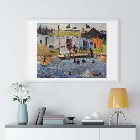 The Bathing Hour, Chester, Nova Scotia (1910) by William James Glackens, from the Original, Framed Print