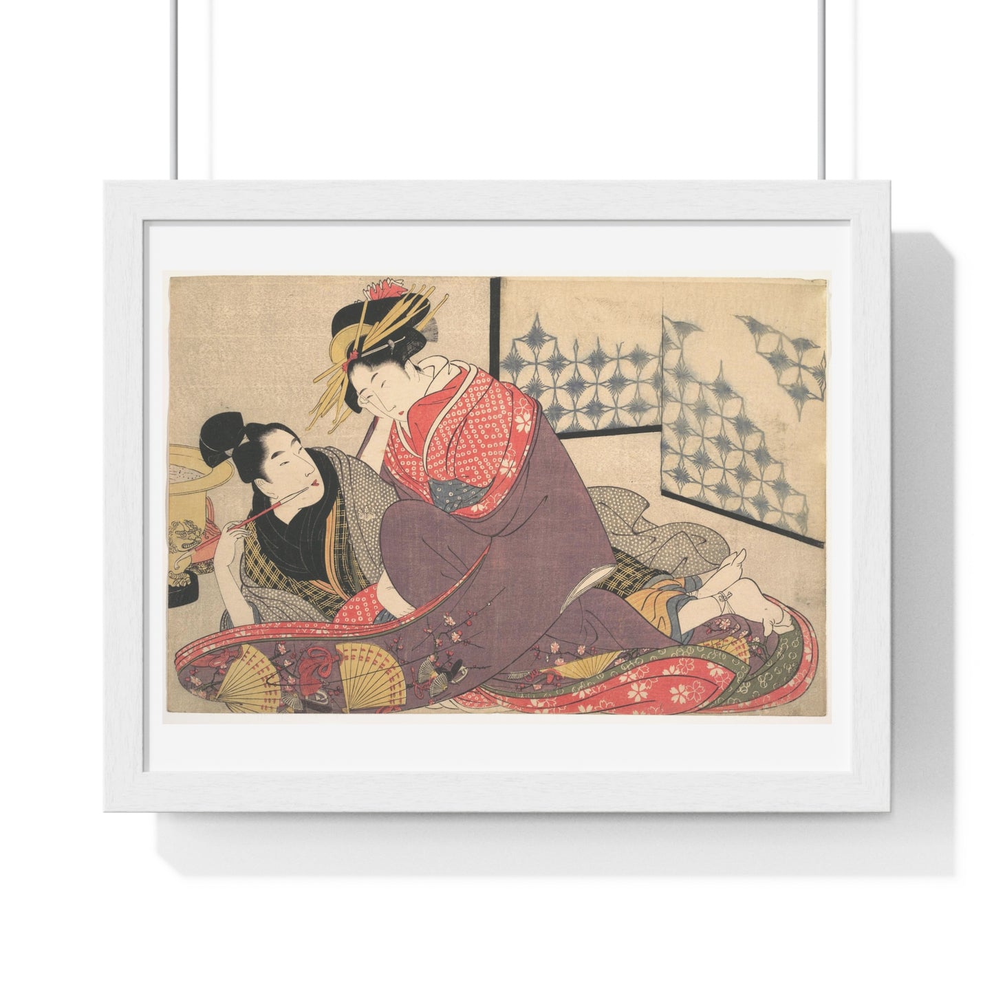 Erotic Print by Utamaro Kitagawa (1754–1806) from the Original, Framed Art Print