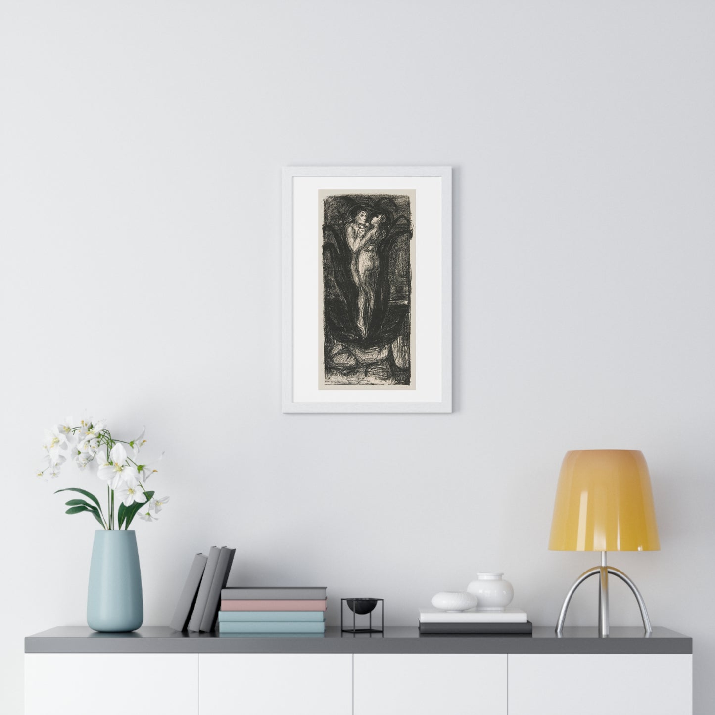 The Flower of Love 'Die Blume der Liebe' (1896) by Edvard Munch, from the Original, Framed Art Print