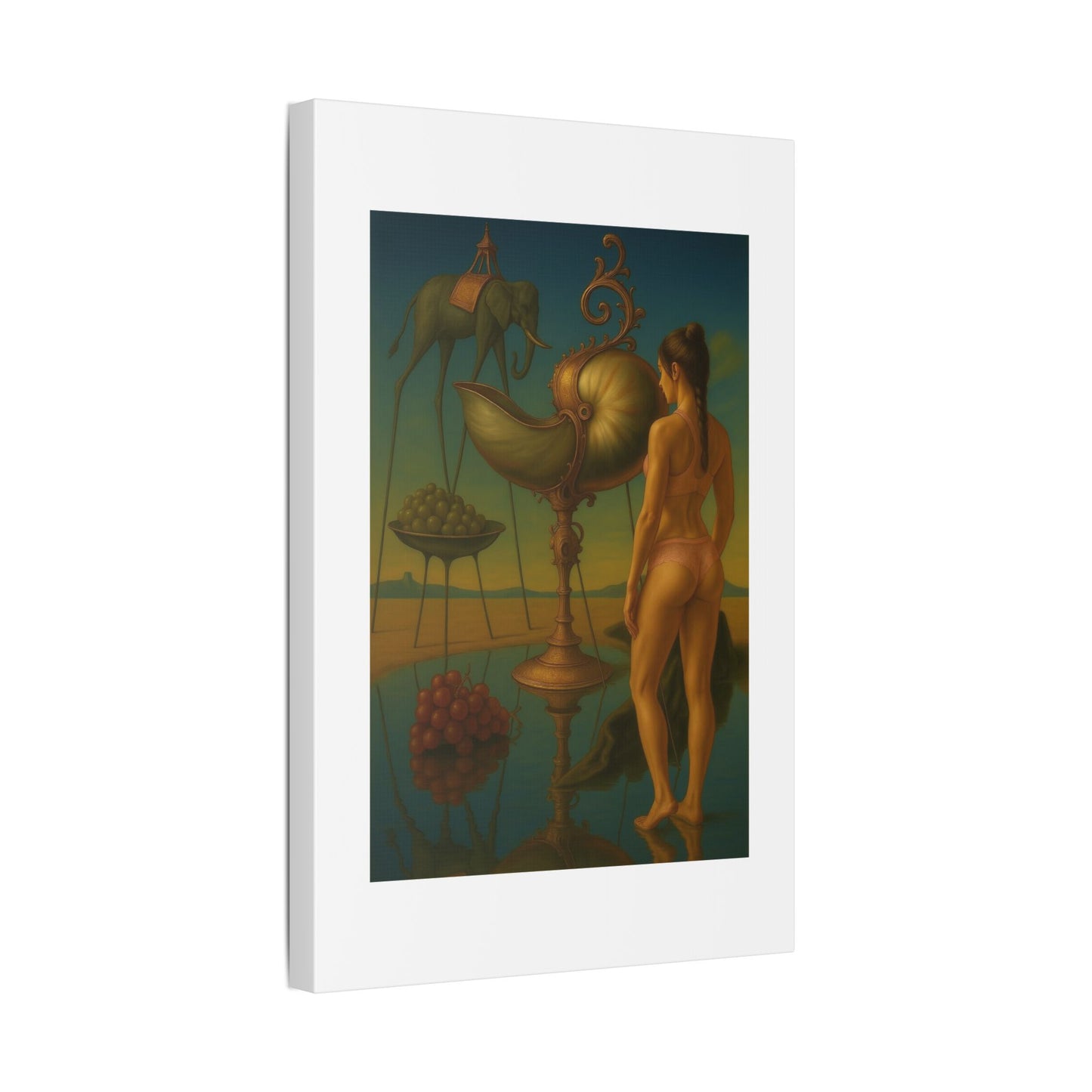 Waterfront Reality Distortion 'Designed by AI' Canvas Art Print